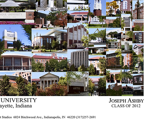 A photographic composition of a college or university campus.